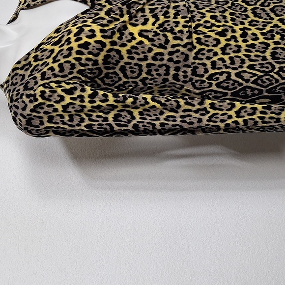 BCBGMaxAzria Brown Tan Adele Leopard Print Mobwife Authentic Wrap Dress Size S - Picture 6 of 12